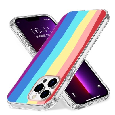 For Apple iPhone 14 PRO MAX 6.7" Attractive Design Shockproof Hybrid Case Cover - C
