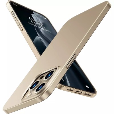 For Apple iPhone 14 PRO MAX 6.7" Bronze Gold Layer Design Hybrid Cover Case - Dream Feather Floral