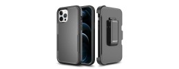 For Apple iPhone 14 PRO MAX 6.7" CARD Holster with Kickstand Clip Hybrid Case Cover - Black