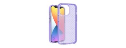 For Apple iPhone 14 PRO MAX 6.7" CROSS Design Ultra Thick 3.0mm Transparent ShockProof Hybrid Case Cover - Purple