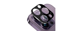 For Apple iPhone 14 PRO MAX 6.7" Camera Lens Colored Edge Tempered(2.5D) - Black