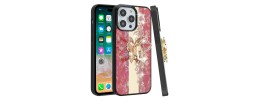 For Apple iPhone 14 PRO MAX 6.7" Diamond Bling Design Wallet With Lanyard Cover Case - Colorful Butterfly