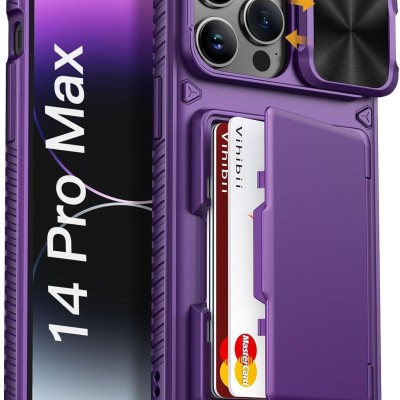 For Apple iPhone 14 PRO MAX 6.7" ELEGANT Wallet Case ID Money Holder Case Cover - Lavender