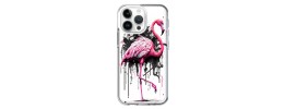 For Apple iPhone 14 PRO MAX 6.7" Exotic ShockProof Design Hybrid Case Cover - Exotic Flamingo