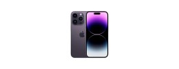 For Apple iPhone 14 PRO MAX 6.7" Flashy Diamond Leather Sticked On Hybrid with Chrome Camera Edge - Dark Purple