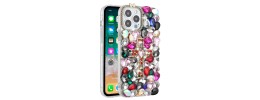 For Apple iPhone 14 PRO MAX 6.7" Full Diamond with Ornaments Case Cover - Ultimate Multi Ornament Purple