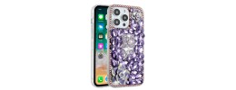 For Apple iPhone 14 PRO MAX 6.7" Full Diamond with Ornaments Hard TPU Case Cover - Colorful Ornaments with Heart