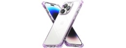 For Apple iPhone 14 PRO MAX 6.7" Fusion Transparent Clear Hybrid Case Cover - Purple