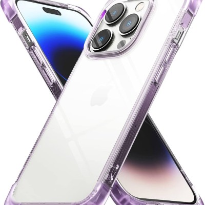 For Apple iPhone 14 PRO MAX 6.7" Fusion Transparent Clear Hybrid Case Cover - Purple