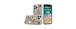For Apple iPhone 14 PRO MAX 6.7" Jewel Full Diamond Bling Case Cover - Gold