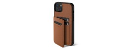 For Apple iPhone 14 PRO MAX 6.7" Luxury Side Magnetic Button Card ID Holder PU Leather Case Cover - Brown