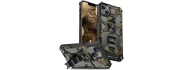 For Apple iPhone 14 PRO MAX 6.7" Machine Design Magnetic Kickstand Case Cover - Camo Army