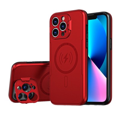 For Apple iPhone 14 PRO MAX 6.7" PEAK 3in1 Toughest Hybrid with Stand Cover Case - Black/Red