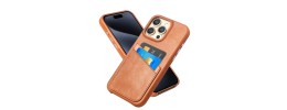 For Apple iPhone 14 PRO MAX 6.7" PU Leather Window Flap Case with Cover - Tan