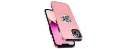 For Apple iPhone 14 PRO MAX 6.7" Perfect Tough Thick Hybrid With Metal Ring Stand Cover Case - Light Pink