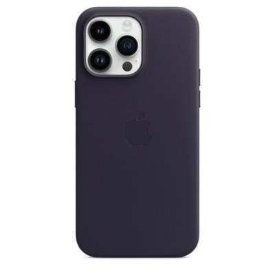 For Apple iPhone 14 PRO MAX 6.7" Plain Premium Leather With Ring Stand Square Passion Heart Case Cover - Black