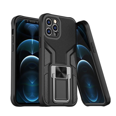 For Apple iPhone 14 PRO MAX 6.7" Premium 3.0mm Thick Magnetic Ring Kickstand Multiview Cover - Blue