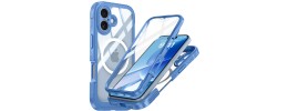 For Apple iPhone 14 PRO MAX 6.7" Rank Tough Strong Modern Fused Hybrid Case Cover - Blue