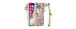 For Apple iPhone 14 PRO MAX 6.7" Rhombus Bling Glitter Diamond Case Cover - Gold