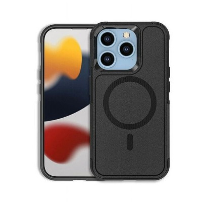 For Apple iPhone 14 PRO MAX 6.7" Rugged Shield 3.2mm Thick TPU Case Cover - Black