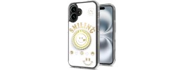For Apple iPhone 14 PRO MAX 6.7" SQUARE Passion Glitter Diamond Ring Stand Case Cover - Heart Design White