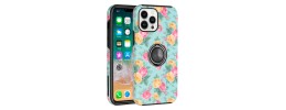 For Apple iPhone 14 PRO MAX 6.7" Sketch Design Hybrid Magnetic Ring Sand Case Cover - E