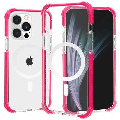 For Apple iPhone 14 PRO MAX 6.7" SpaceX Ultra Transparent Tone Case Cover - Pink