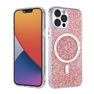 For Apple iPhone 14 PRO MAX 6.7" Sparkle Glitter Hybrid Case Cover - Colorful