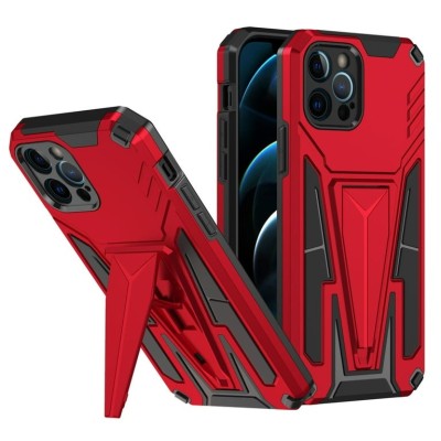 For Apple iPhone 14 PRO MAX 6.7" Thunder Kickstand Hybrid Case Cover - Red