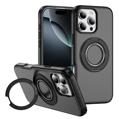For Apple iPhone 14 PRO MAX 6.7" Ultimate CaseX Transparent Hybrid Case with Metal Buttons And Camera Edges - Black