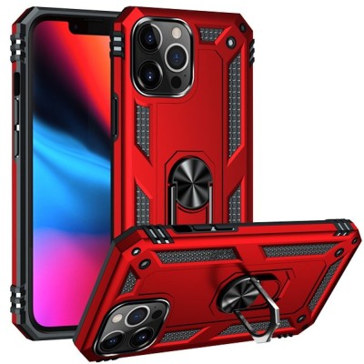 For Apple iPhone 14 PRO MAX 6.7" V 3in1 Combo Kickstand Holster Cover Case - Red