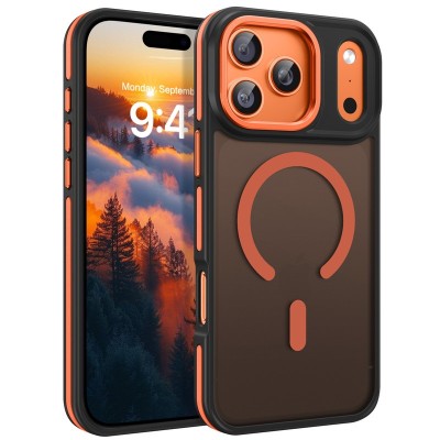 For Apple iPhone 14 PRO MAX 6.7" Well Protective Magentic Ring Stand Camera Protective Cover Case - Burgundy