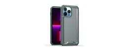 For Apple iPhone 14 PRO 6.1" Rank Tough Strong Modern Fused Hybrid Case Cover - Gray