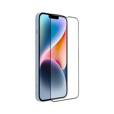 For Apple iPhone 14 Premium Clear Full Glue Glass Tempered