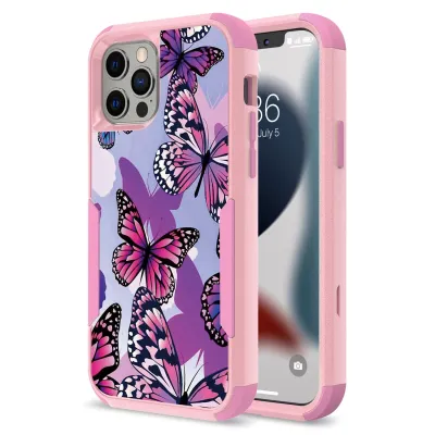 For Apple iPhone 14 6.1" Tough Anti-Slip Hybrid Case Cover - Butterfly