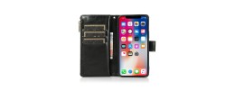 For Apple iPhone 8 Plus/7 Plus/6 Plus/6s Plus Retro Wallet Card Holder Case Cover - Black
