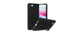 For Apple iPhone 8 Plus/7 Plus/6 Plus Machine Magnetic Kickstand Case Cover - Black