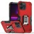 For Apple iPhone 8 Plus/7 Plus Alien Design Shockproof Kickstand Magnetic Hybrid Case Cover - Red