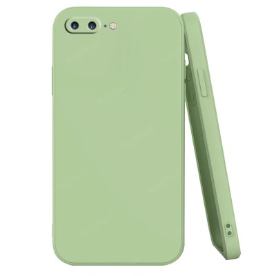 For Apple iPhone 8 Plus/7 Plus Electroplated Fashion Solid Color TPU Case Cover - Light Green