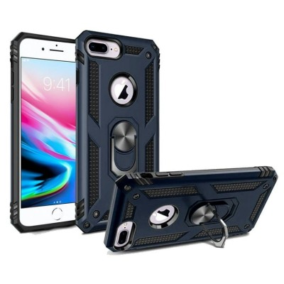 For Apple iPhone 8 Plus/7 Plus Exquisite Tough Shockproof Hybrid Case Cover - Blue