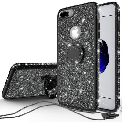 For Apple iPhone 8 Plus/7 Plus Jewel Full Diamond Bling Case Cover - Smoke
