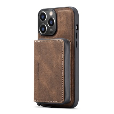 For Apple iPhone 8 Plus/7 Plus Premium Wallet MultiCard Holder Money Zipper With Magnetic Flap - Brown