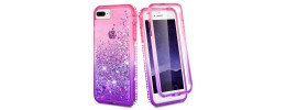 For Apple iPhone 8 Plus/7 Plus Radiant Two Tone Transparent Thick Hybrid Case Cover - Blue/Hot Pink