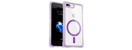 For Apple iPhone 8 Plus/7 Plus Radiant Two Tone Transparent Thick Hybrid Case Cover - Purple/Blue