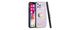 For Apple iPhone 8 Plus/7 Plus SPLENDID Diamond Glitter Ornaments Engraving Case Cover - Flower Ring White