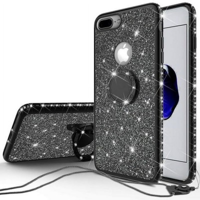 For Apple iPhone 8 Plus/7 Plus SPLENDID Glitter BOW Design TPU Case Cover - Black