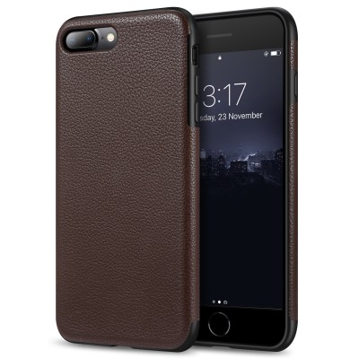 For Apple iPhone 8 Plus/7 Plus SPLENDID Glitter Butterfly Design TPU Case Cover - Brown