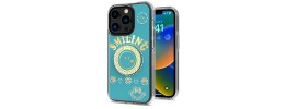 For Apple iPhone 8 Plus/7 Plus Smiling Glitter Ornament Bling With Ring Stand Hybrid Case Cover - Blue