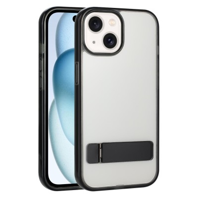 For Apple iPhone 8 Plus/7 Plus Transparent Clear Hybrid with Matching Metal Buttons and Camera Protection - Black