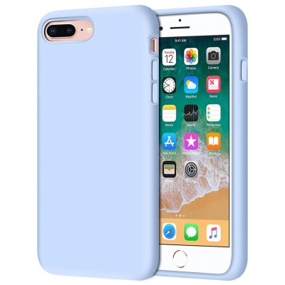 For Apple iPhone 8 Plus/7 Plus Two Tone Gradient Big Diamond All Around TPU Case Cover - Light Blue